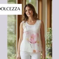 Camisole en Lin Fleurie Rose