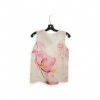 Camisole en Lin Fleurie Rose