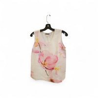 Camisole en Lin Fleurie Rose