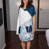 Blue and White Colibri Cape