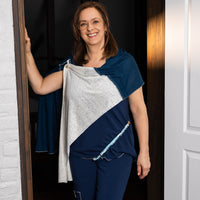 Blue and White Colibri Cape