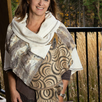 Black-Gold Autumn Frou-Frou Cape