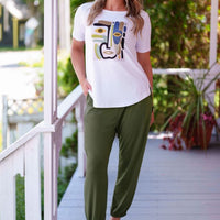 Pantalon 7/8 Piña Kaki