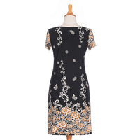 Gold and Black Classic Dress