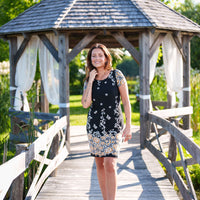 Gold and Black Classic Dress