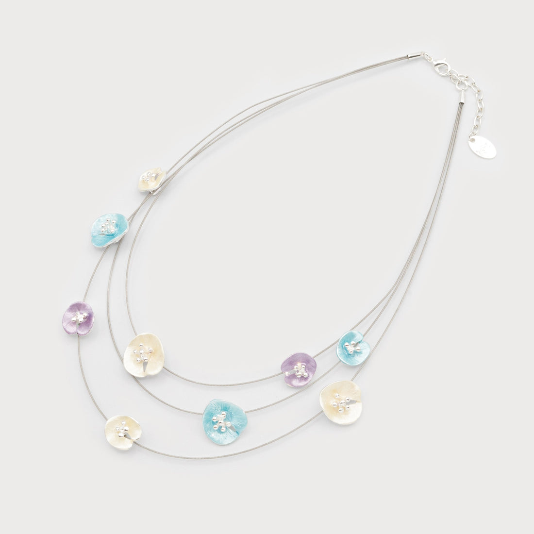 Collier Petites Fleurs Aqua
