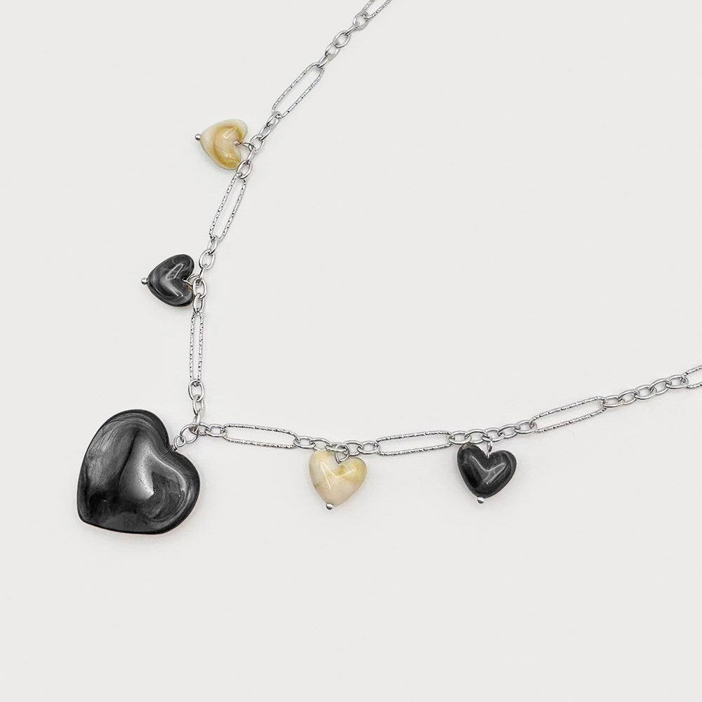 Large Heart Necklace Rose