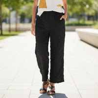Pantalon Noir Froissé