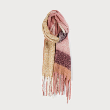 Foulard Chaleureux Beige et Rose