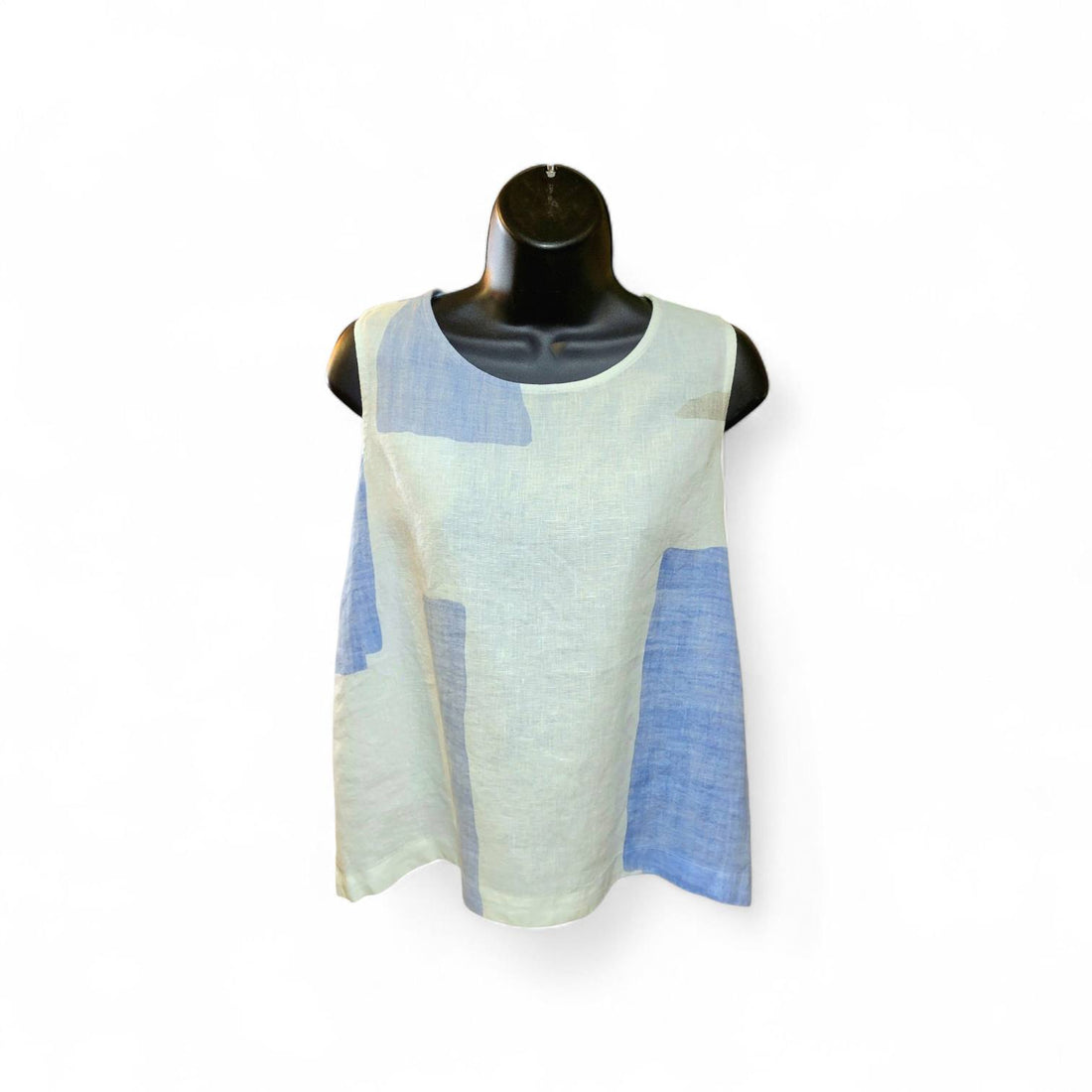 Camisole en Lin Bleue et Blanche