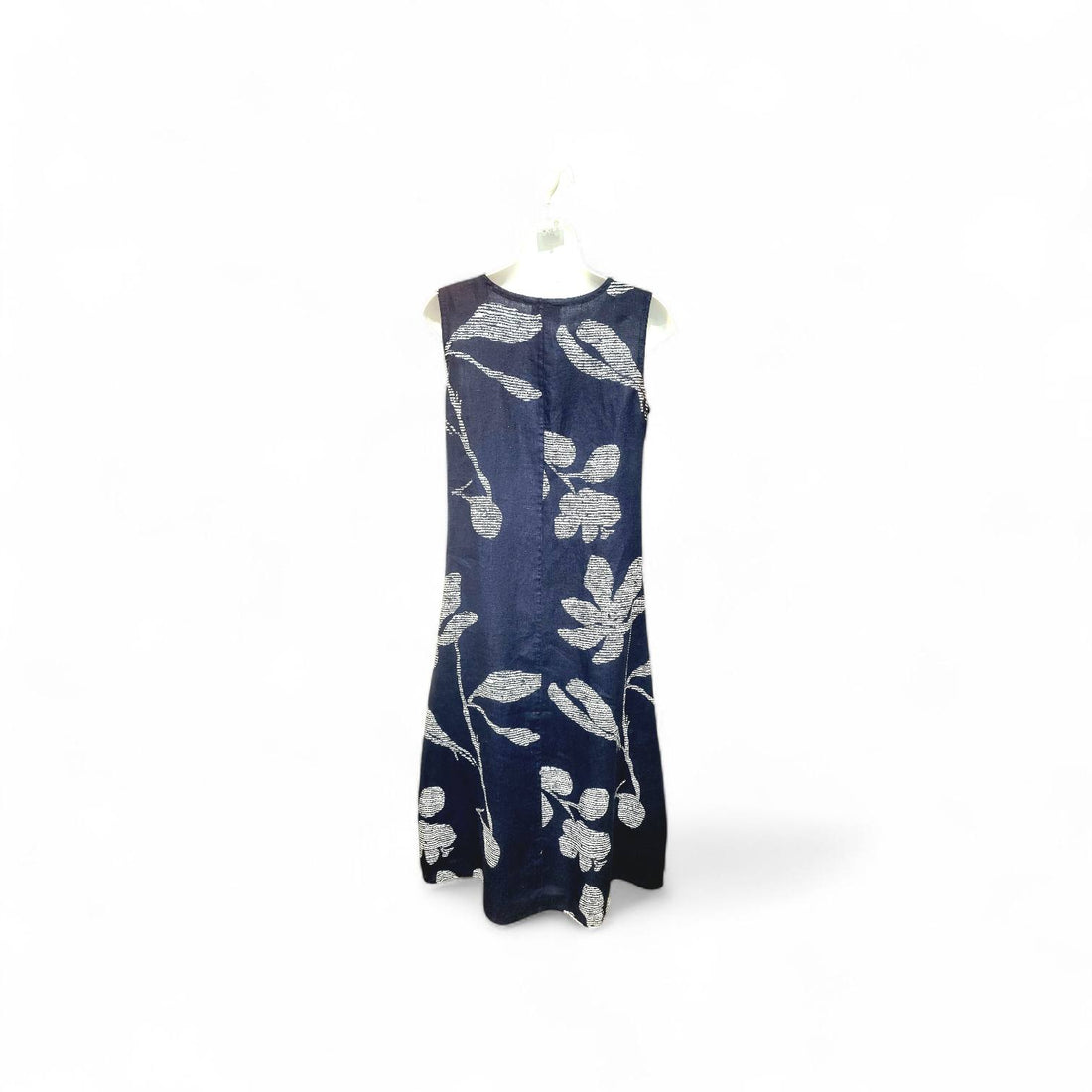 Robe Lin Fleurie Bleue