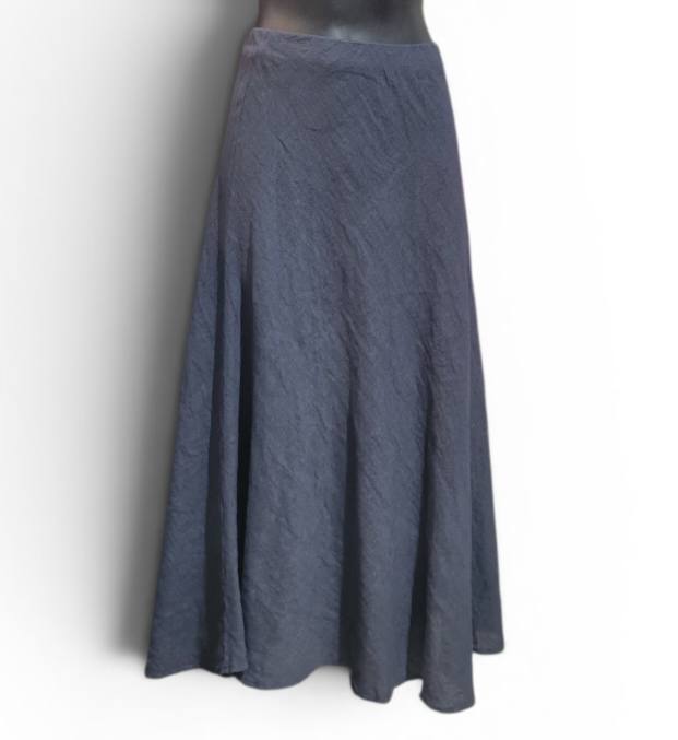 Navy Linen Skirt