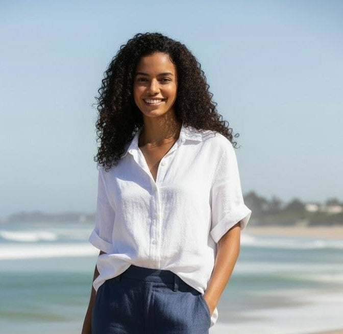 Linen and Lace Blouse
