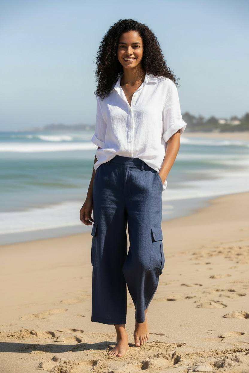 Linen and Lace Blouse