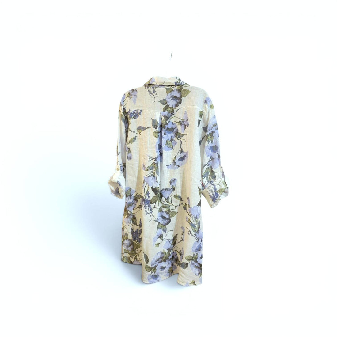 Floral Linen Button Down Dress