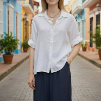 Linen and Lace Blouse
