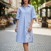 Robe Lignée Bleue
