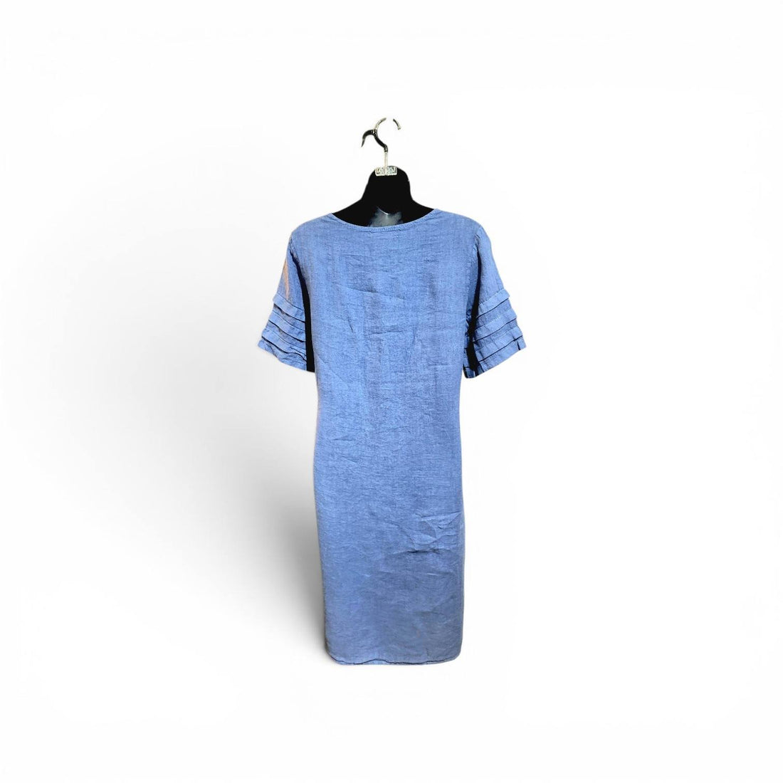 Blue Flowers Linen Dress