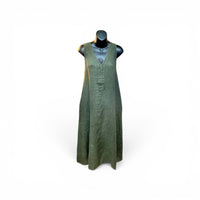 Blue Flowers Linen Dress