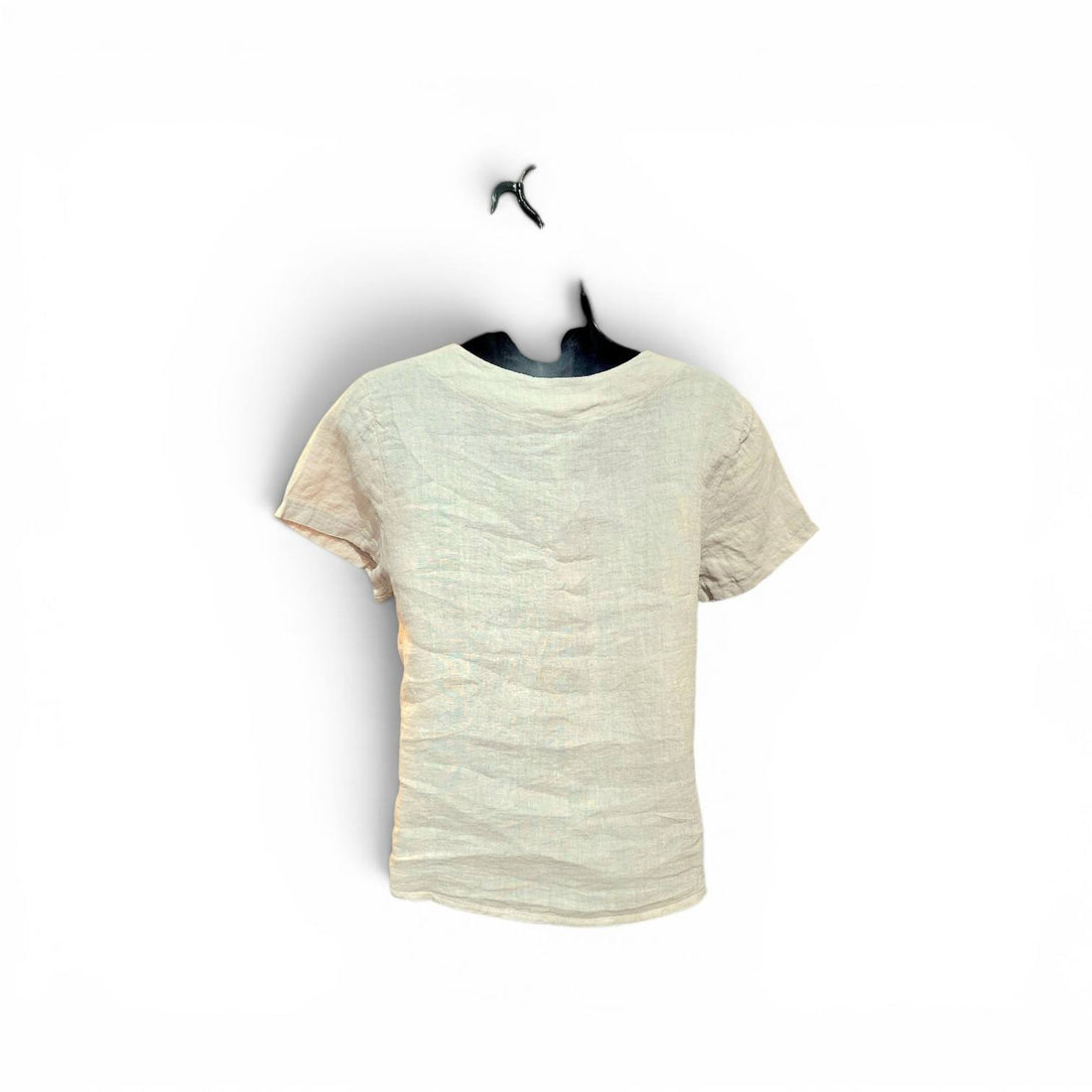Chemisier Manches Courtes en Lin Beige