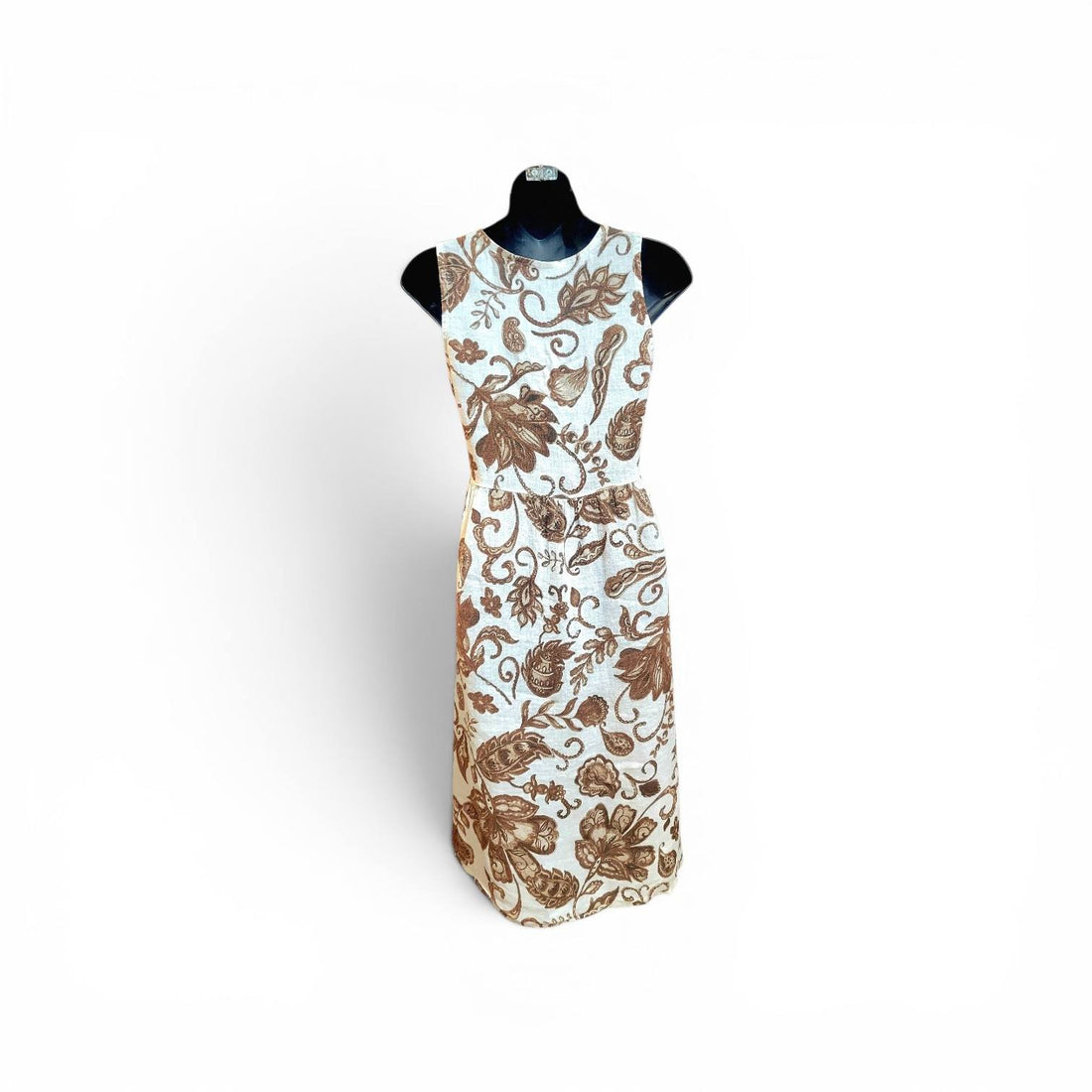 Blue Flowers Linen Dress