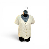 Chemisier Manches Courtes en Lin Beige