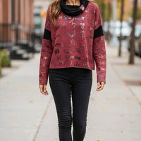 Blue Cap-Chat Top