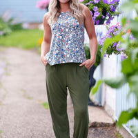 Pantalon 7/8 Piña Kaki