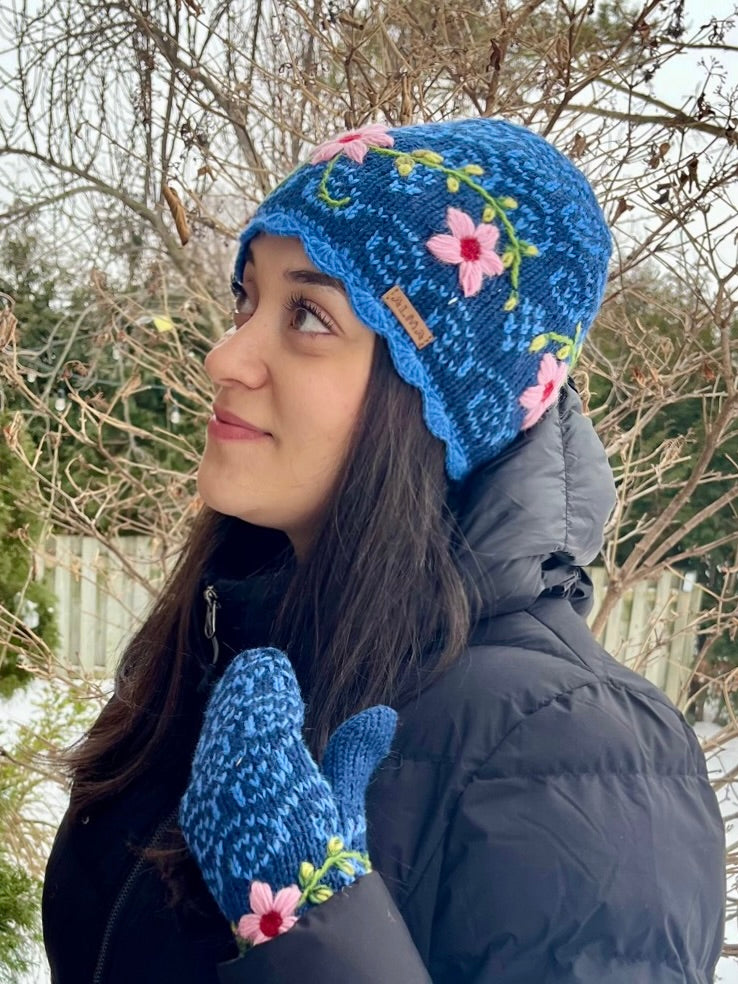 Mitaines Marie-Ève Bleues