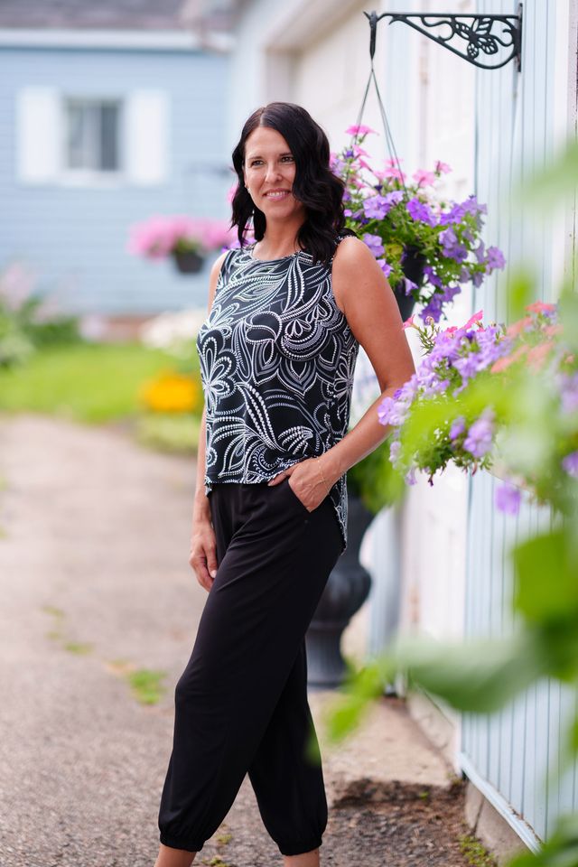 Camisole Sunrise Noir et Blanc