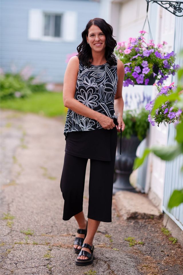 Camisole Sunrise Noir et Blanc