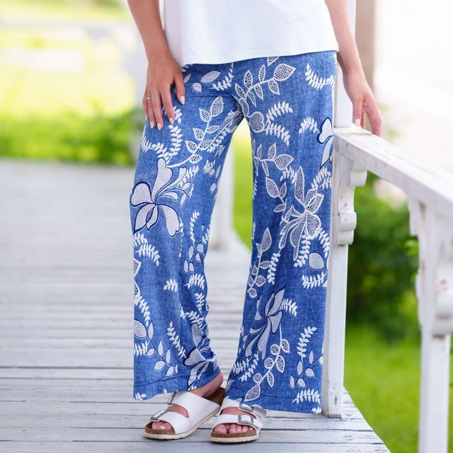 Blue and White Coco Palazo