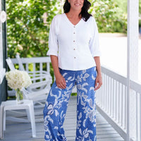 Blue and White Coco Palazo