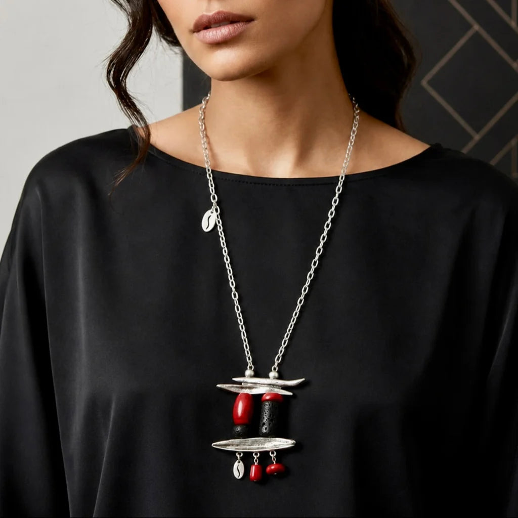 Tangram Pastel Lariat Necklace
