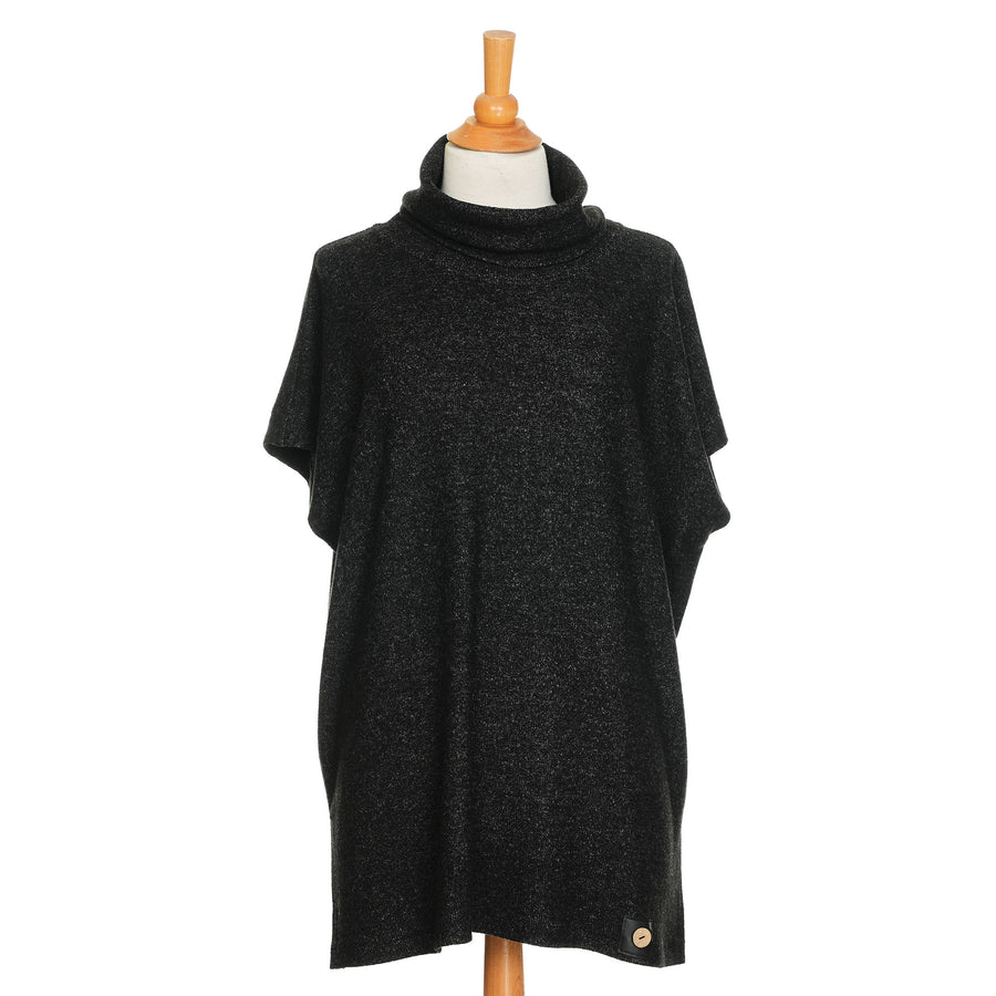 Charcoal Borduas Poncho-Tunic