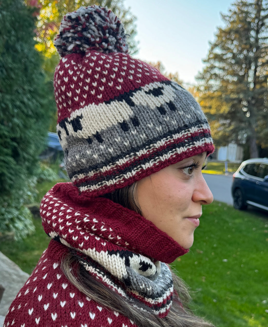 Tuque Blanc Mouton Rouge