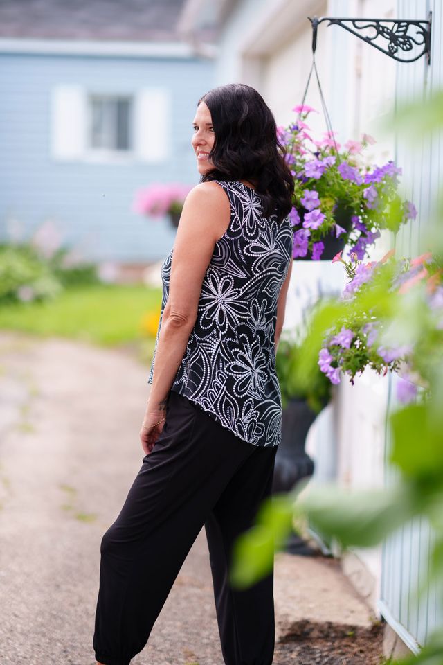 Camisole Sunrise Noir et Blanc