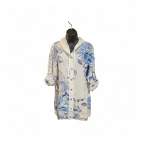 Chemise en lin Fleurie