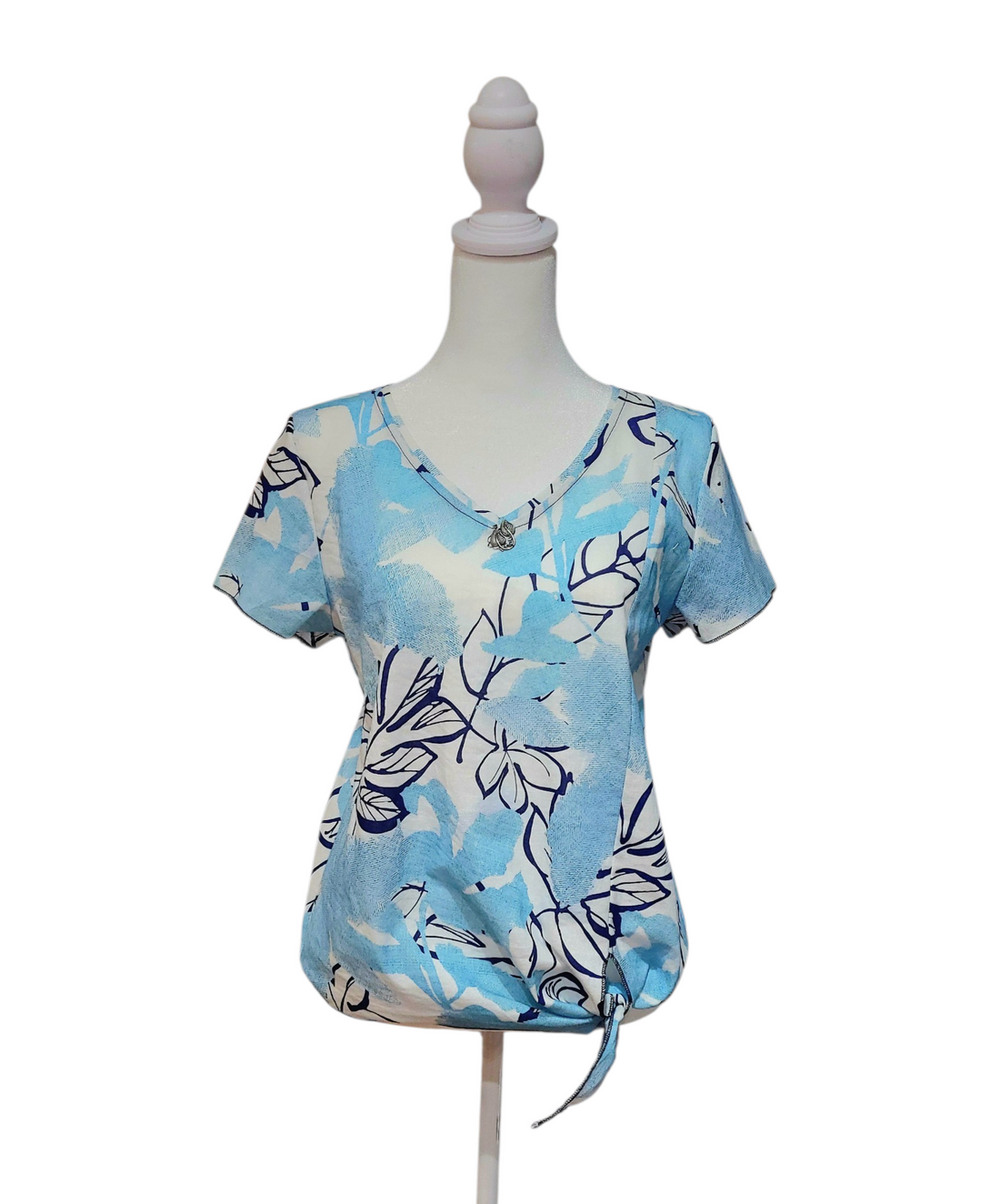 Turquoise Cap-Chat Top