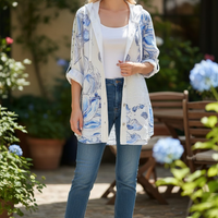 Chemise en lin Fleurie