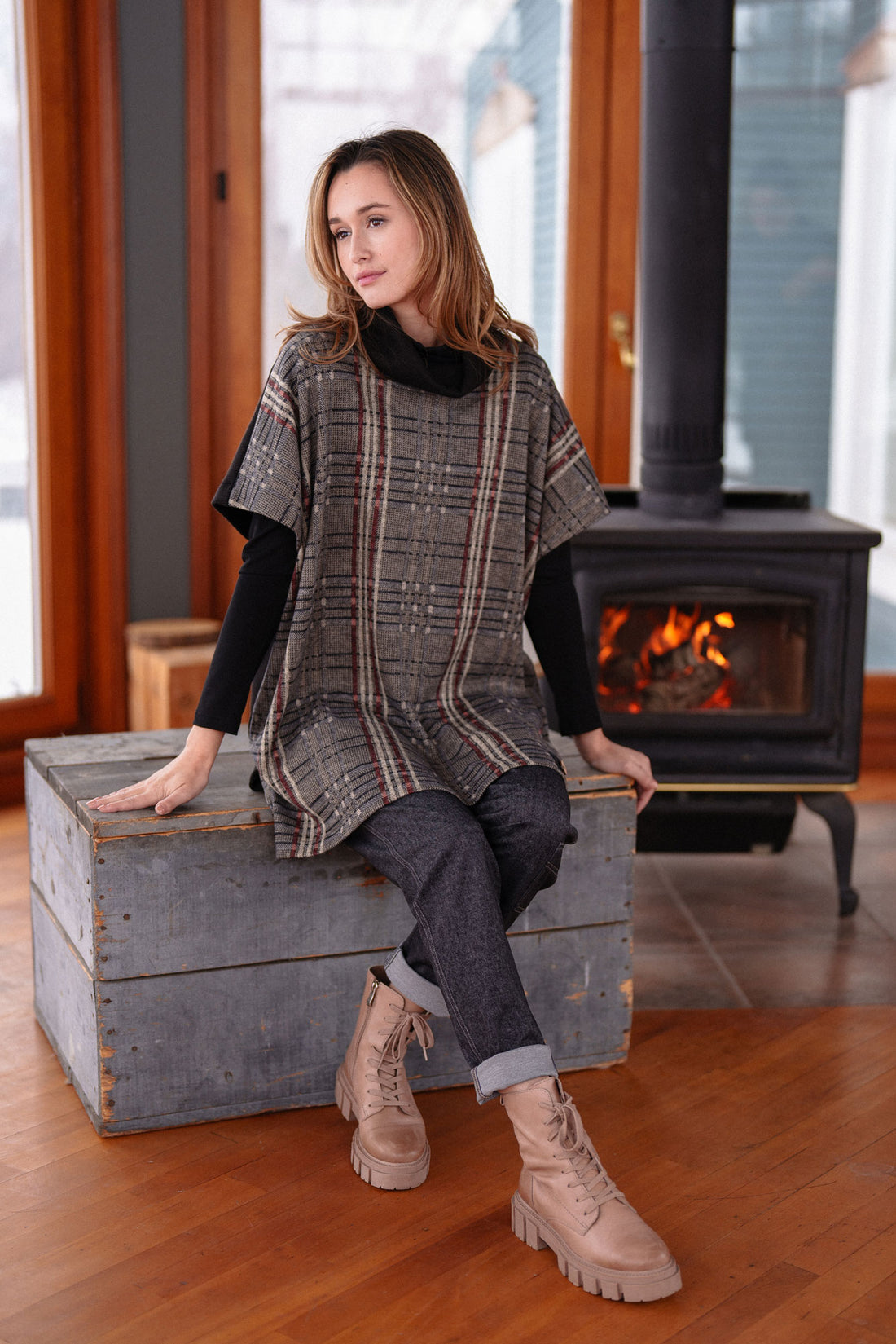 Borduas Poncho-Tunic