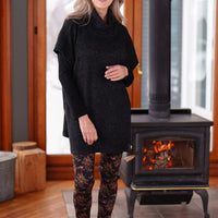 Charcoal Borduas Poncho-Tunic